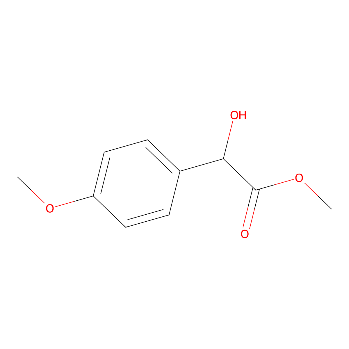 Methyl 2-hydroxy-2-(4-methoxyphenyl)acetate molecular structure, CAS 13305-14-1