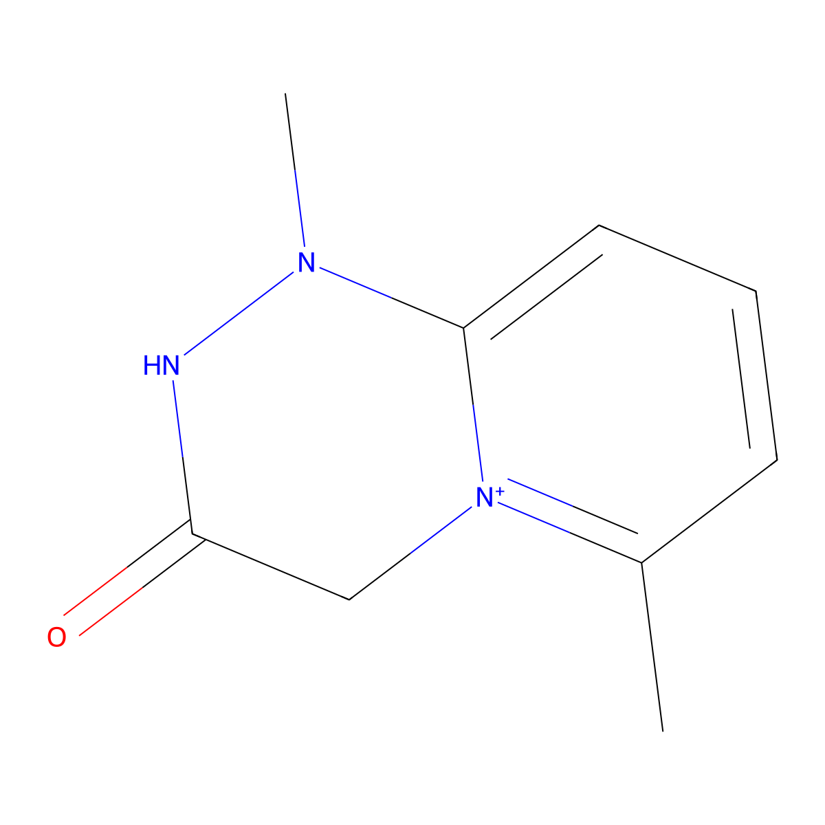 1,6-dimethyl-3-oxo-1H,2H,3H,4H-pyrido[2,1-c][1,2,4]triazin-5-ium molecular structure, CAS 1330529-33-3