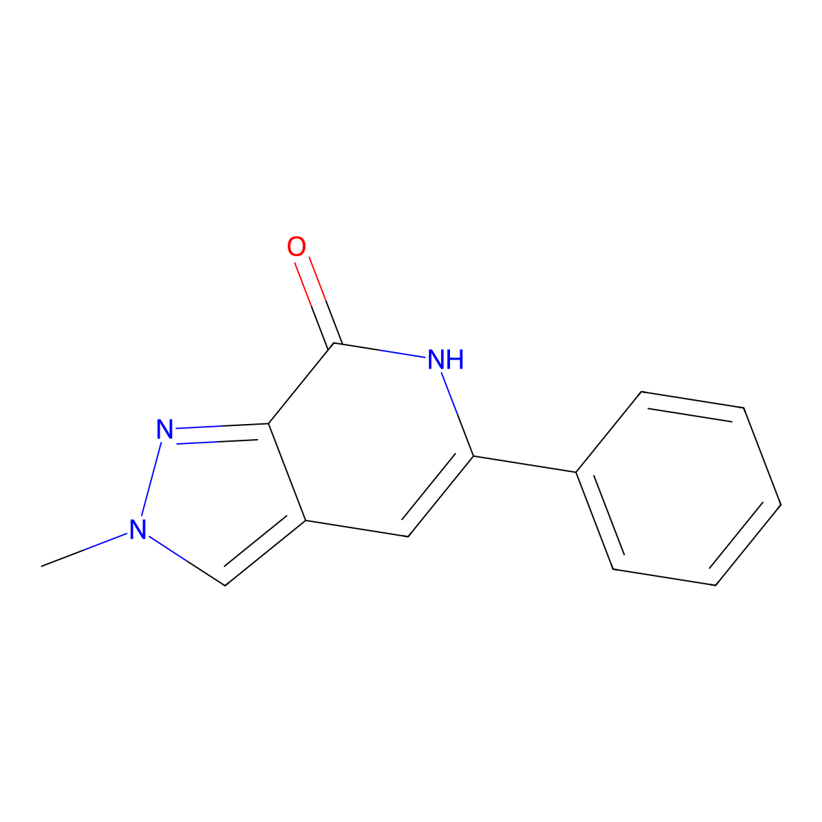 2-methyl-5-phenyl-2,6-dihydro-7H-pyrazolo[3,4-c]pyridin-7-one molecular structure, CAS 133053-62-0