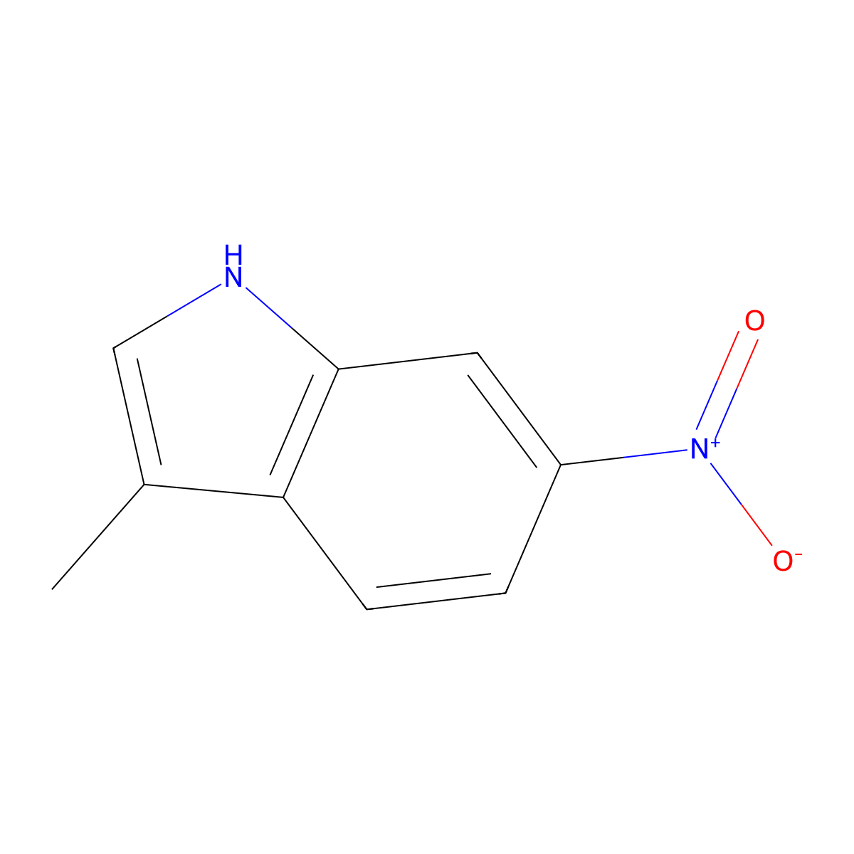 3-methyl-6-nitro-1H-indole molecular structure, CAS 133053-76-6
