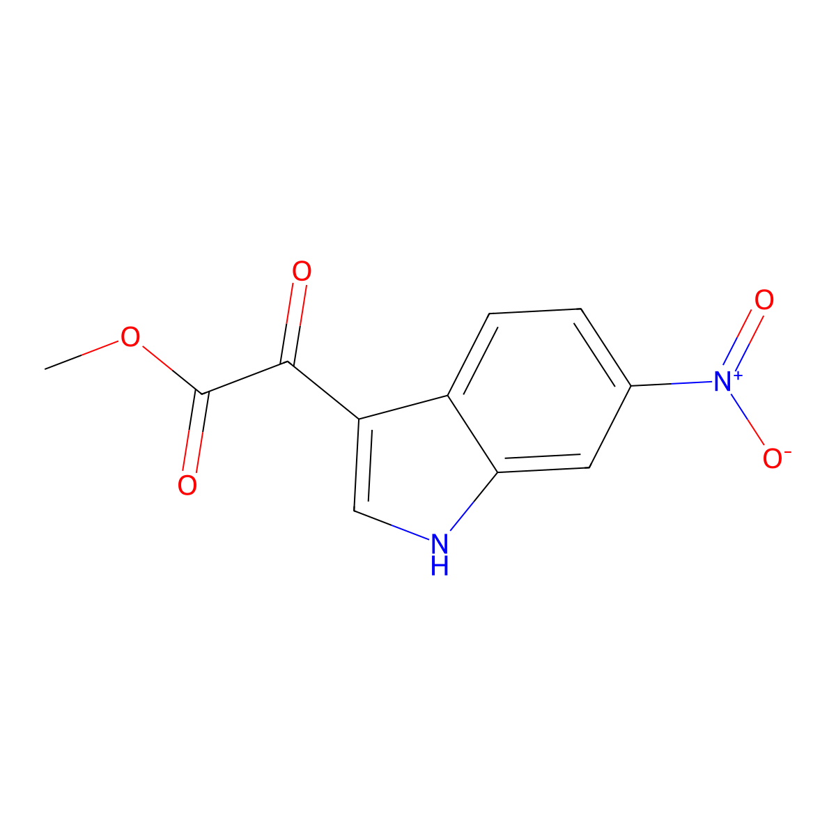 Methyl 2-(6-Nitro-3-indolyl)-2-oxoacetate molecular structure, CAS 133053-91-5