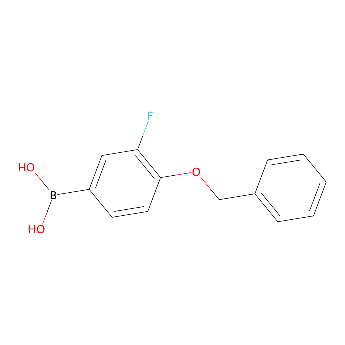 4-Benzyloxy-3-fluorophenylboronic Acid molecular structure, CAS 133057-83-7