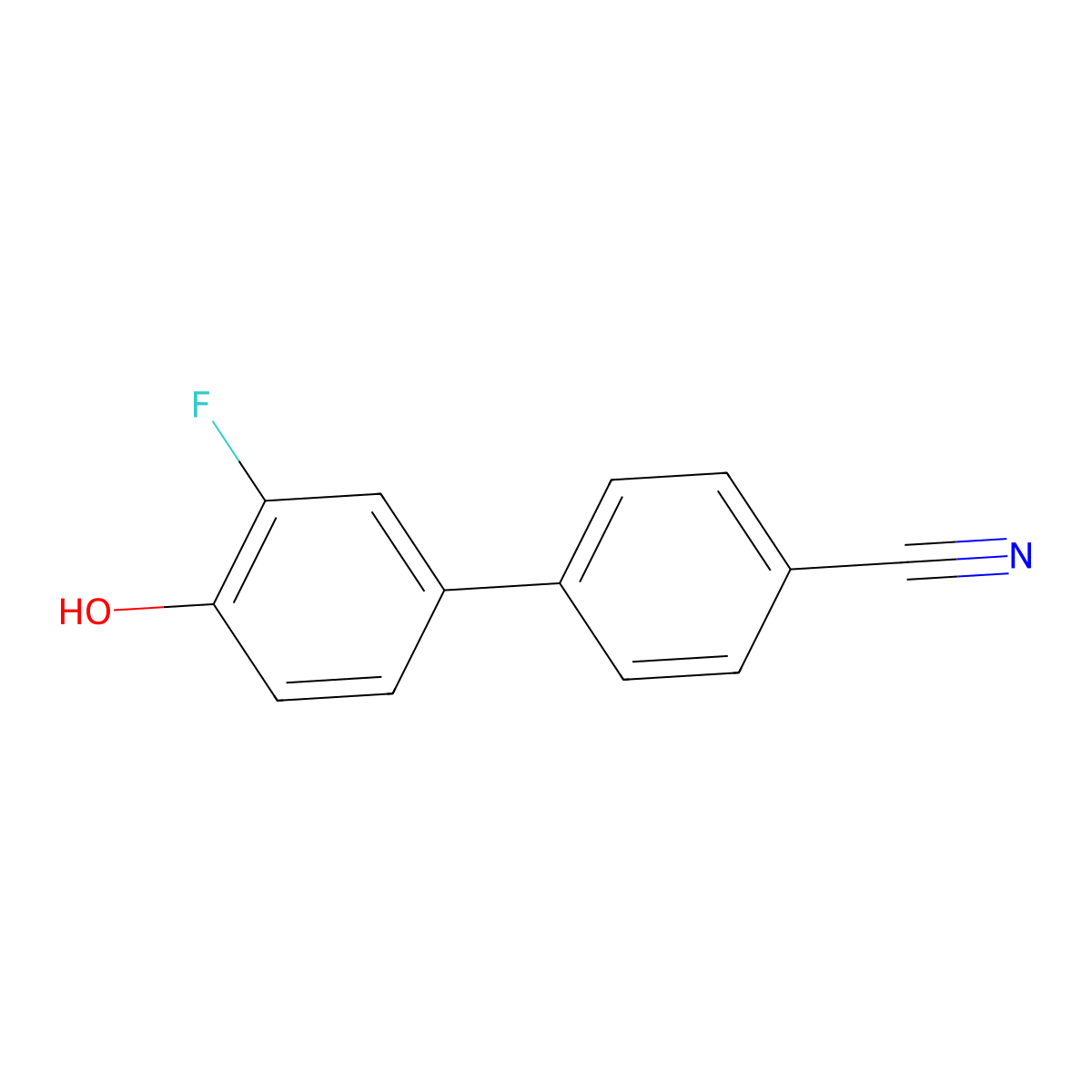 4-(4-Cyanophenyl)-2-fluorophenol molecular structure, CAS 133057-85-9