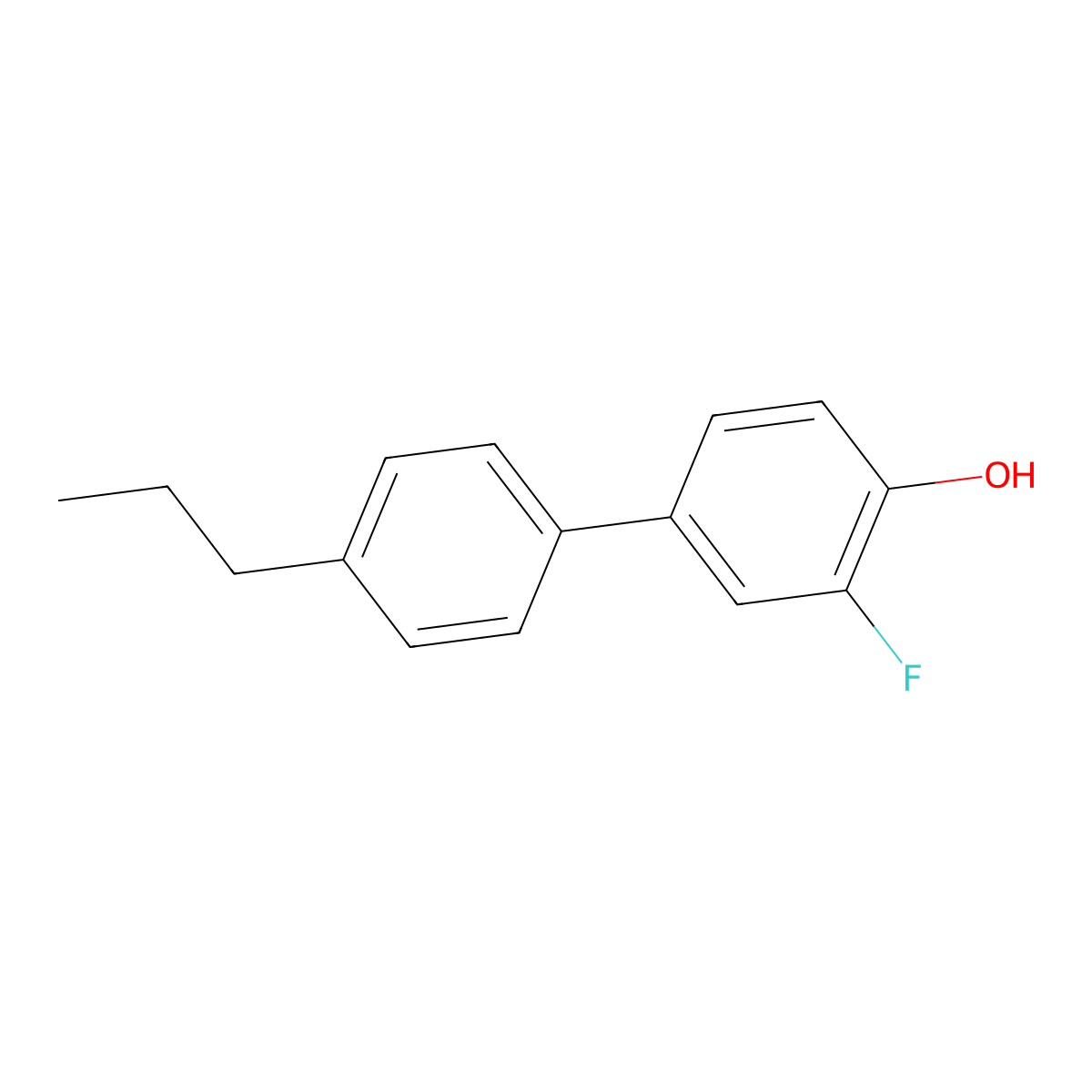 2-Fluoro-4-(4-propylphenyl)phenol molecular structure, CAS 133057-87-1