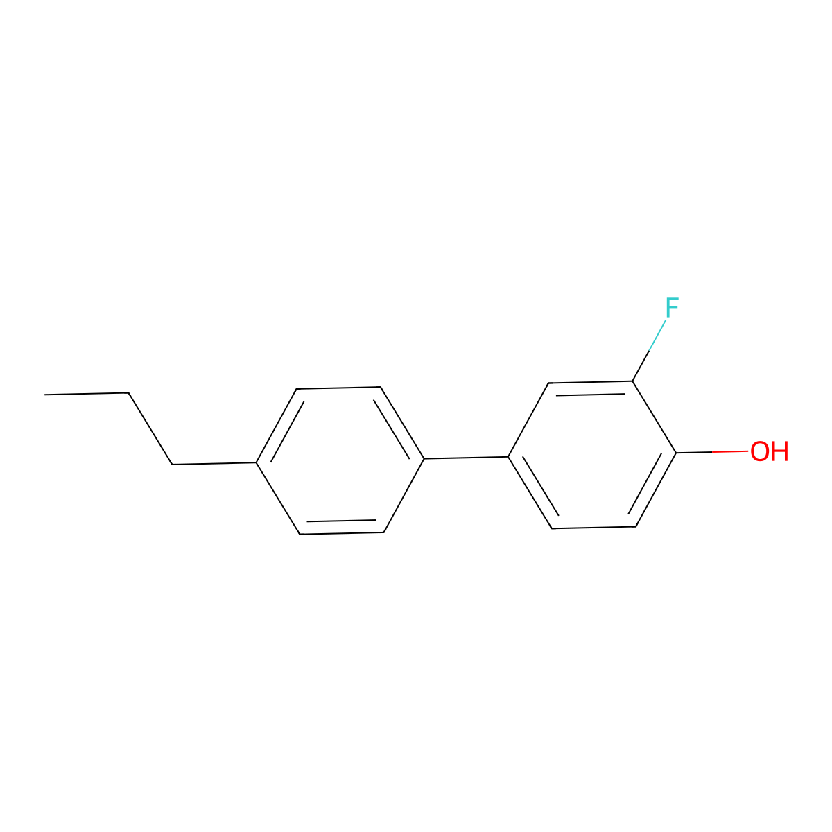 2-Fluoro-4-(4-propylphenyl)phenol molecular structure, CAS 133057-87-1