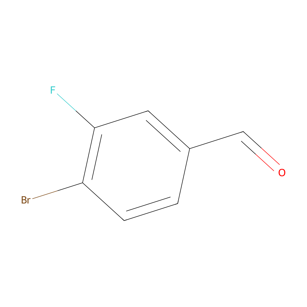 4-Bromo-3-fluorobenzaldehyde molecular structure, CAS 133059-43-5
