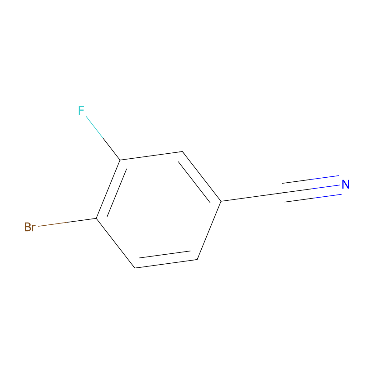 4-Bromo-3-fluorobenzonitrile molecular structure, CAS 133059-44-6