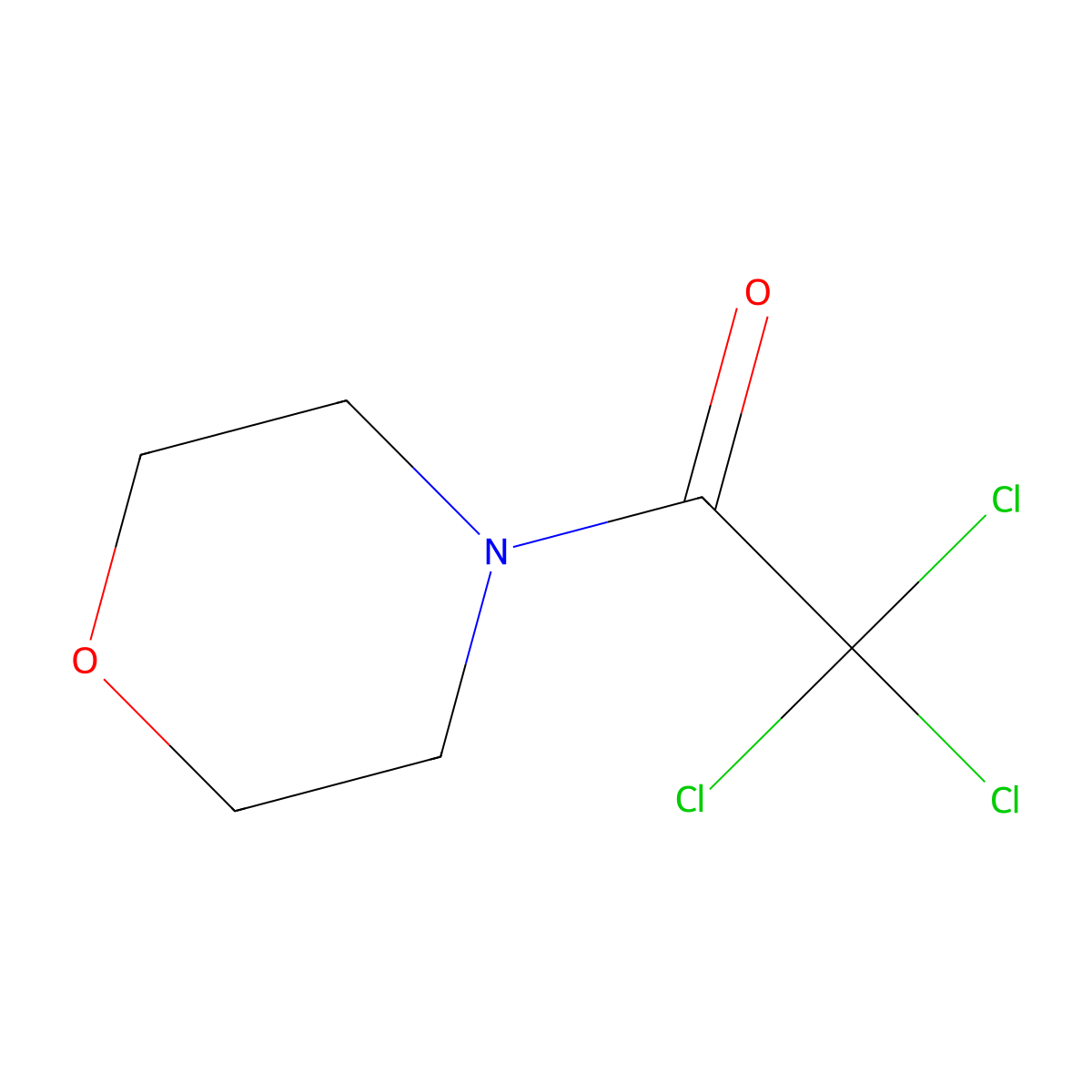 2,2,2-Trichloro-1-morpholin-4-ylethanone molecular structure, CAS 13306-60-0