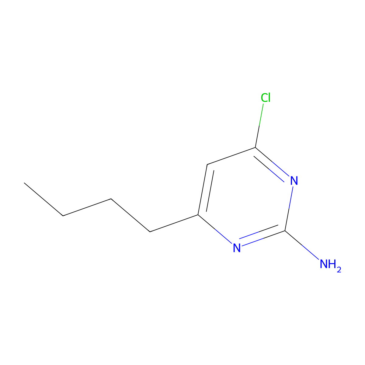 4-Butyl-6-chloropyrimidin-2-amine molecular structure, CAS 133062-13-2