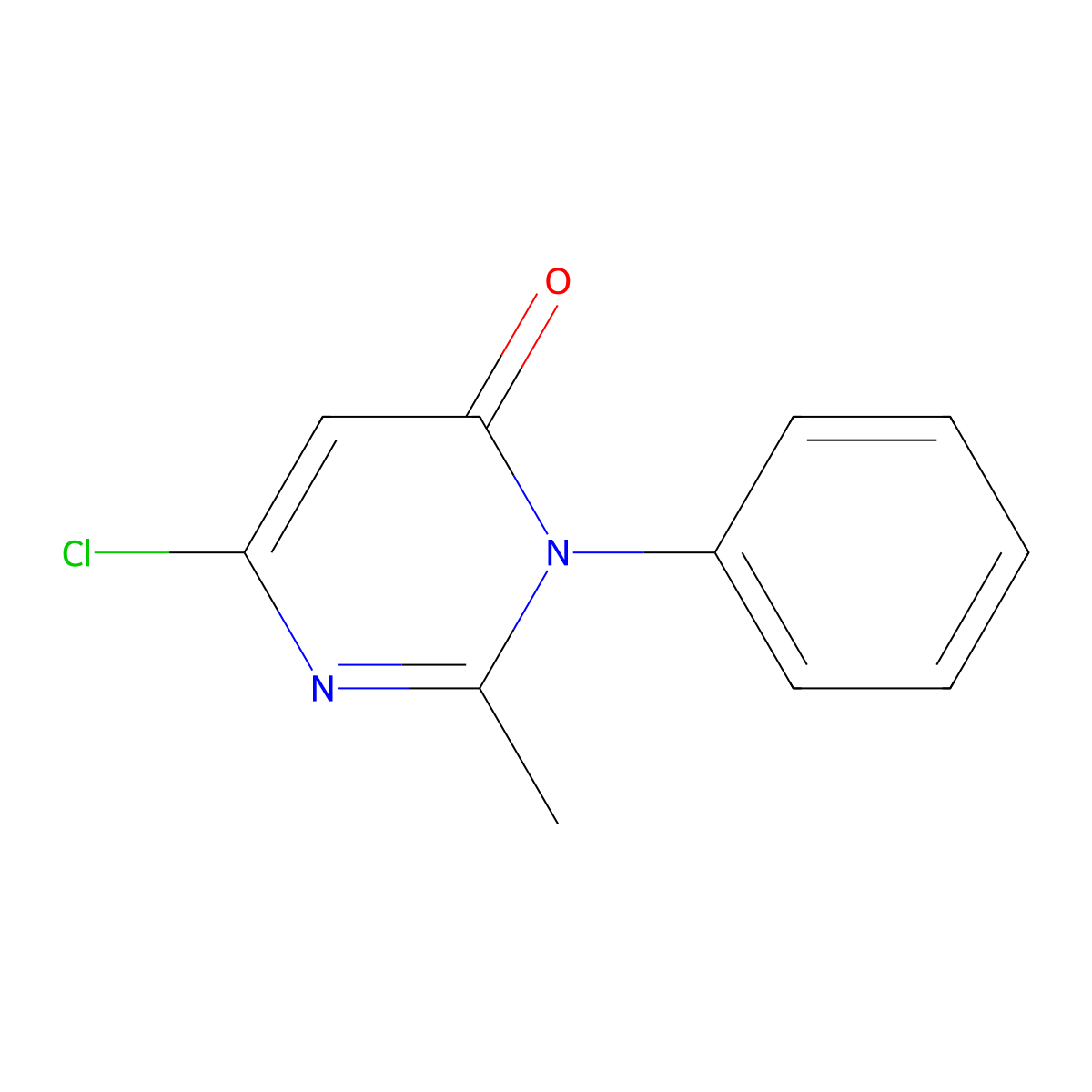 6-Chloro-2-methyl-3-phenyl-3,4-dihydropyrimidin-4-one molecular structure, CAS 133062-53-0