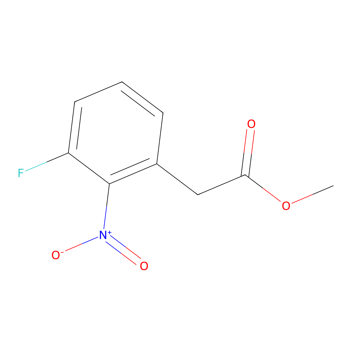 Methyl 2-(3-fluoro-2-nitrophenyl)acetate molecular structure, CAS 1330632-17-1