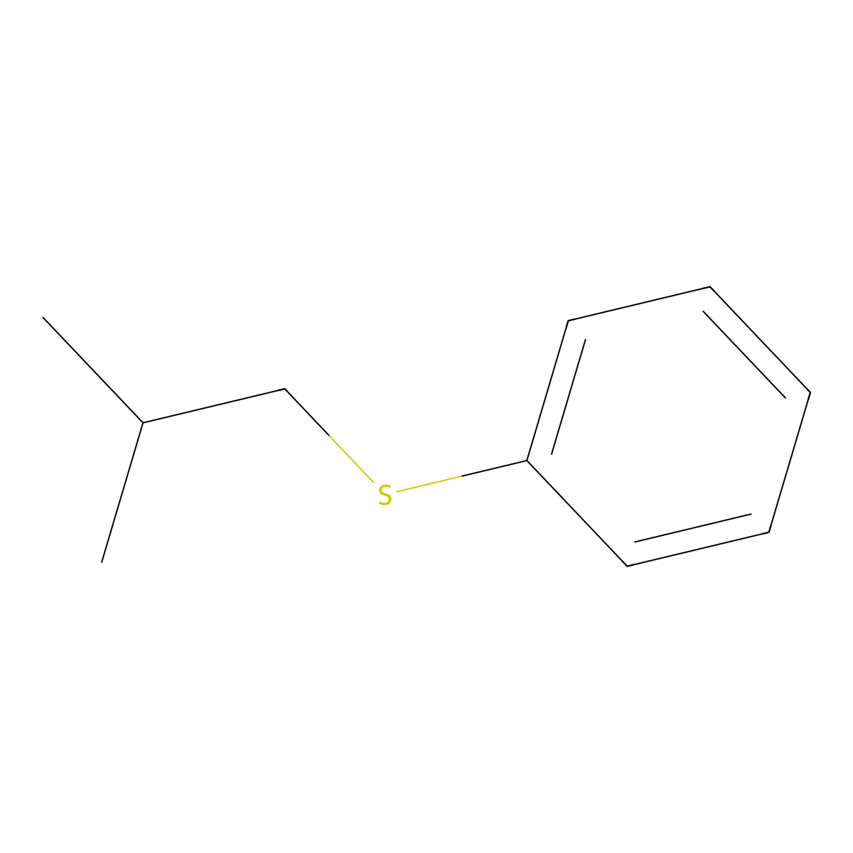 Isobutylthiobenzene molecular structure, CAS 13307-61-4