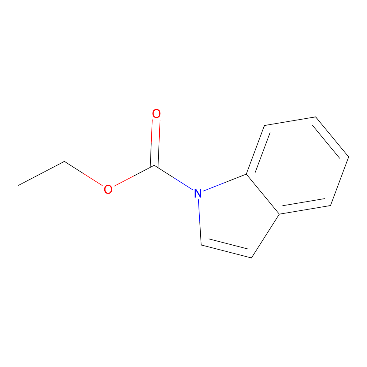 Ethyl 1H-indole-1-carboxylate molecular structure, CAS 13307-67-0
