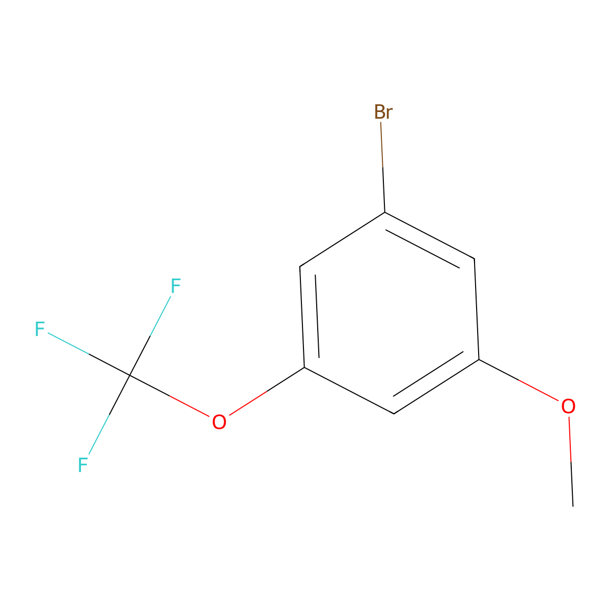 1-Bromo-3-methoxy-5-(trifluoromethoxy)benzene molecular structure, CAS 1330750-28-1