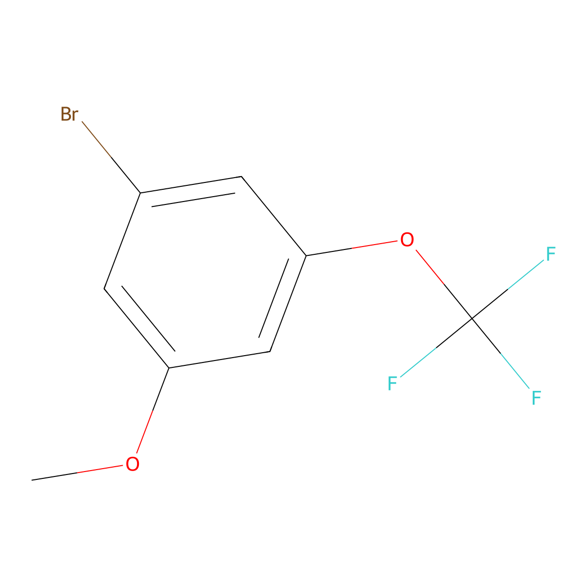 1-Bromo-3-methoxy-5-(trifluoromethoxy)benzene molecular structure, CAS 1330750-28-1