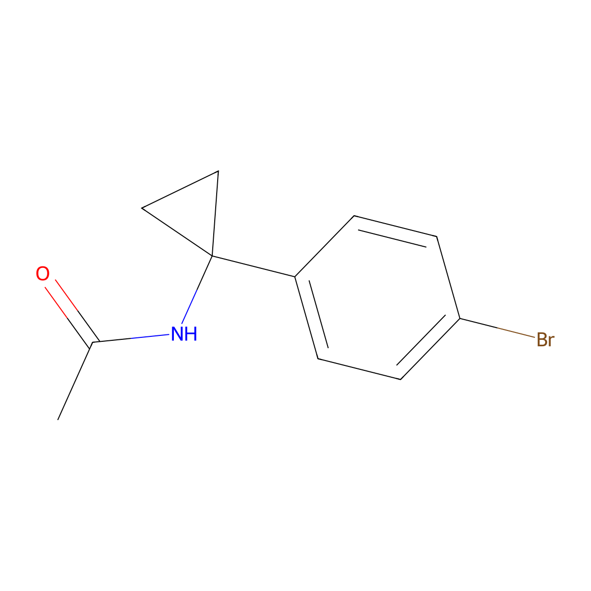 N-[1-(4-Bromophenyl)cyclopropyl]acetamide molecular structure, CAS 1330750-29-2