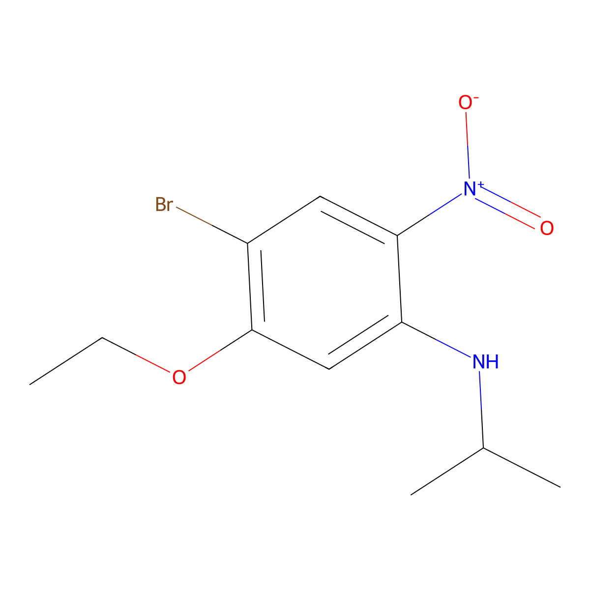 4-Bromo-5-ethoxy-N-isopropyl-2-nitroaniline molecular structure, CAS 1330750-39-4