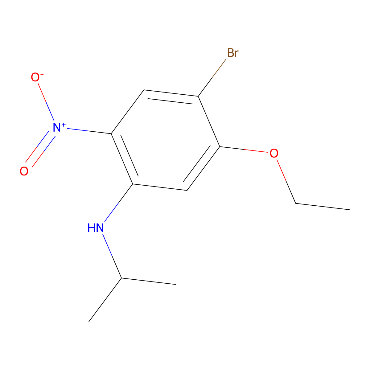 4-Bromo-5-ethoxy-N-isopropyl-2-nitroaniline molecular structure, CAS 1330750-39-4