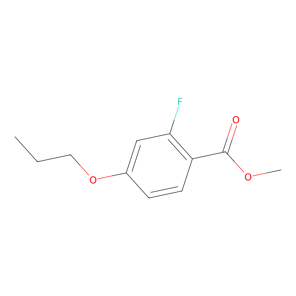 Methyl 2-fluoro-4-propoxybenzoate molecular structure, CAS 1330750-41-8