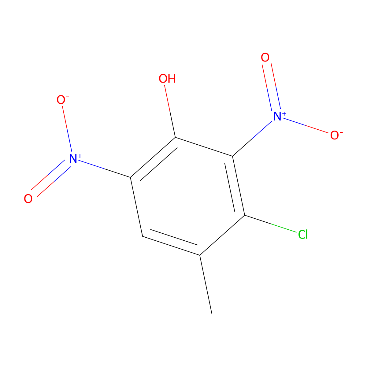 3-Chloro-4-methyl-2,6-dinitrophenol molecular structure, CAS 1330750-45-2