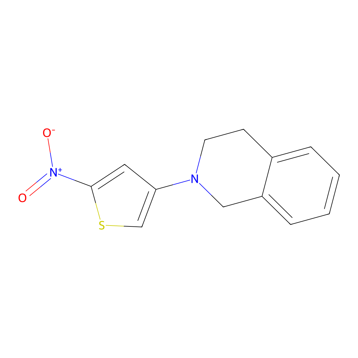 2-(5-Nitrothiophen-3-yl)-1,2,3,4-tetrahydroisoquinoline molecular structure, CAS 1330750-53-2