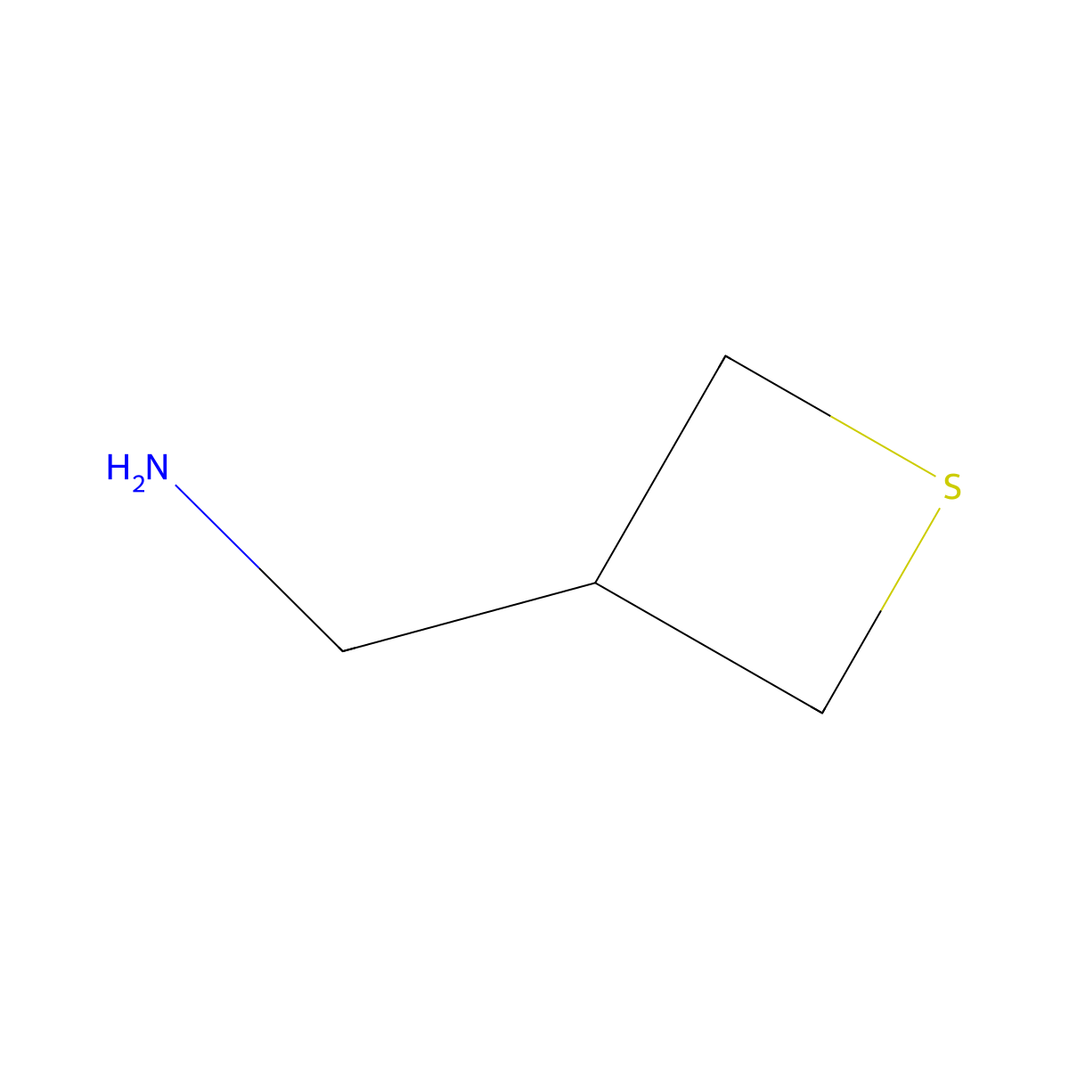Thietan-3-ylmethanamine molecular structure, CAS 1330750-61-2