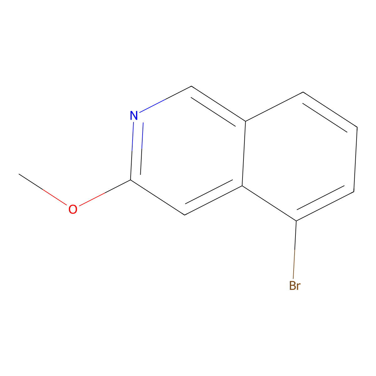 5-Bromo-3-methoxyisoquinoline molecular structure, CAS 1330750-62-3
