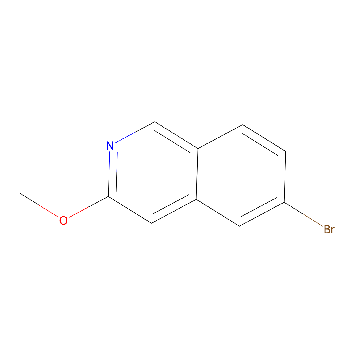 6-Bromo-3-methoxyisoquinoline molecular structure, CAS 1330750-63-4