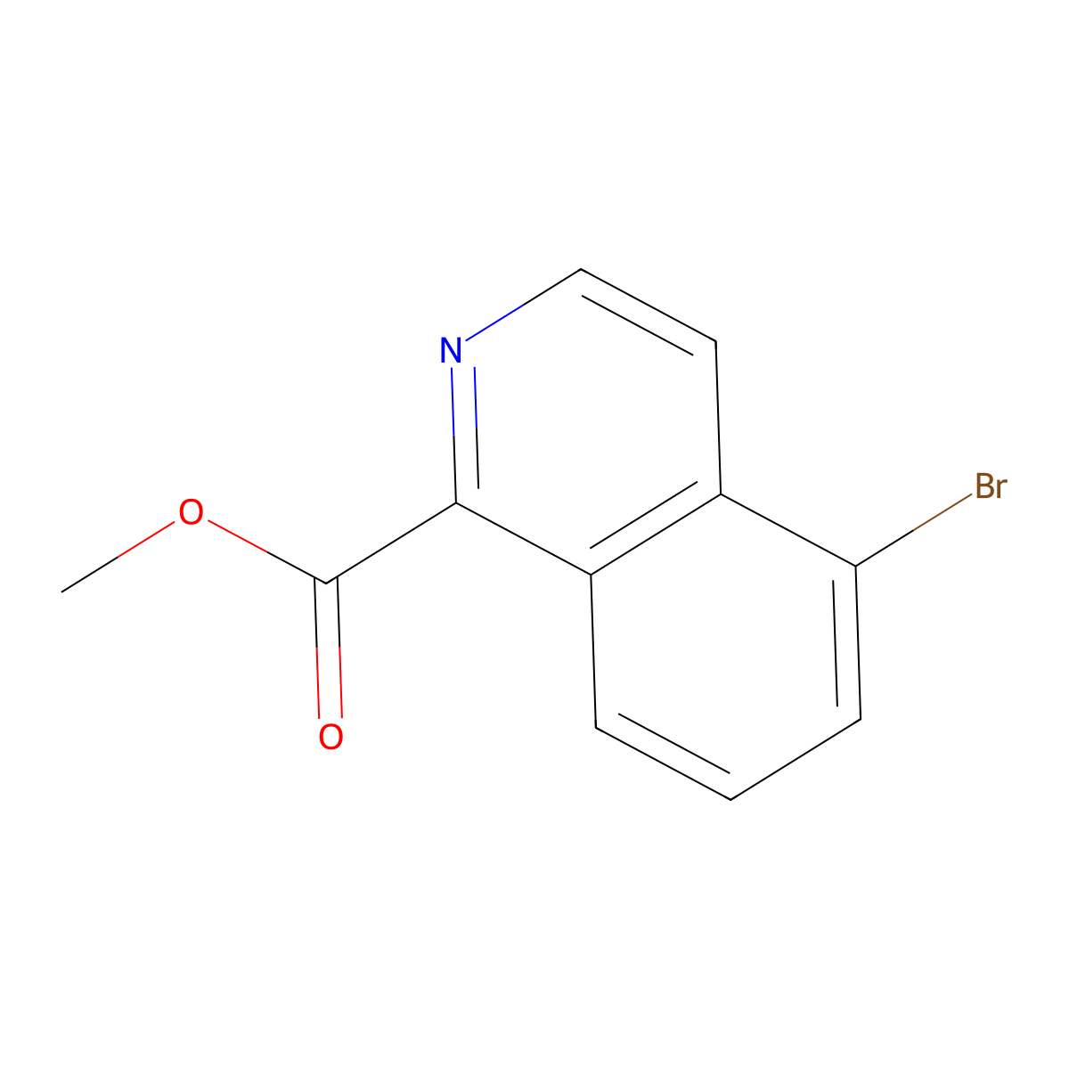 1-Isoquinolinecarboxylic acid, 5-bromo-, methyl ester molecular structure, CAS 1330750-67-8