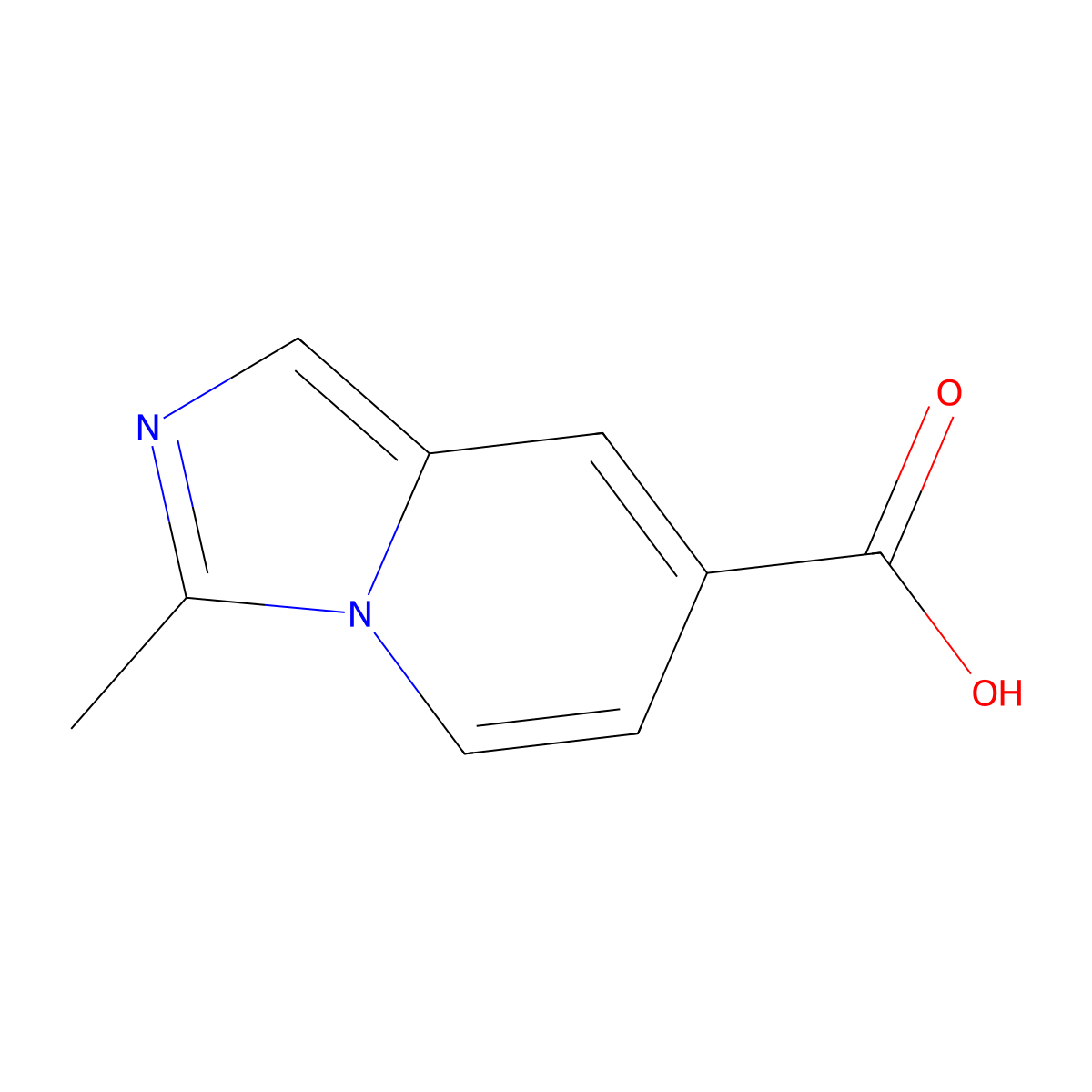3-Methylimidazo(1,5-a)pyridine-7-carboxylic acid molecular structure, CAS 1330750-70-3