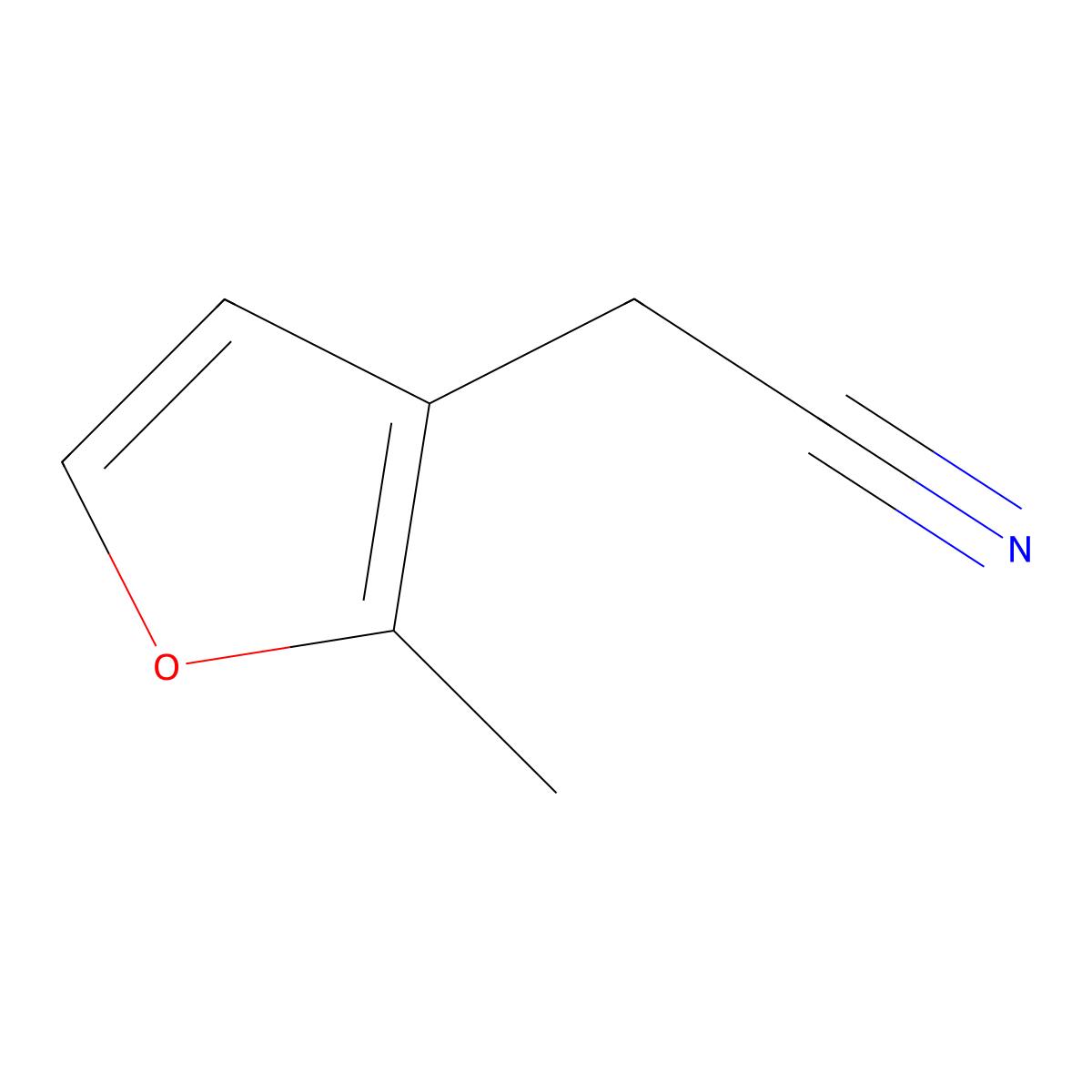 2-(2-Methylfuran-3-yl)acetonitrile molecular structure, CAS 1330750-71-4