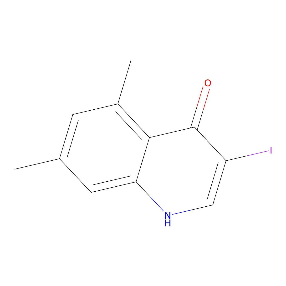 3-Iodo-5,7-dimethylquinolin-4(1H)-one molecular structure, CAS 1330750-83-8