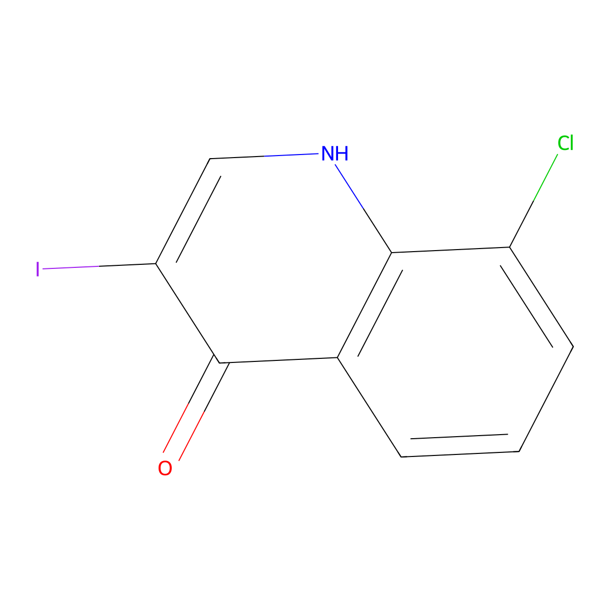 8-Chloro-3-iodoquinolin-4(1H)-one molecular structure, CAS 1330750-92-9