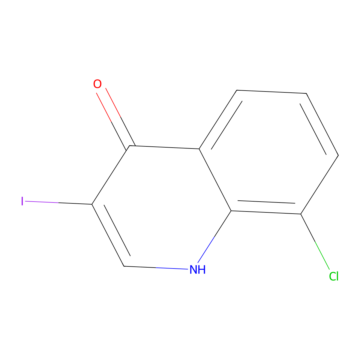 8-Chloro-3-iodoquinolin-4(1H)-one molecular structure, CAS 1330750-92-9