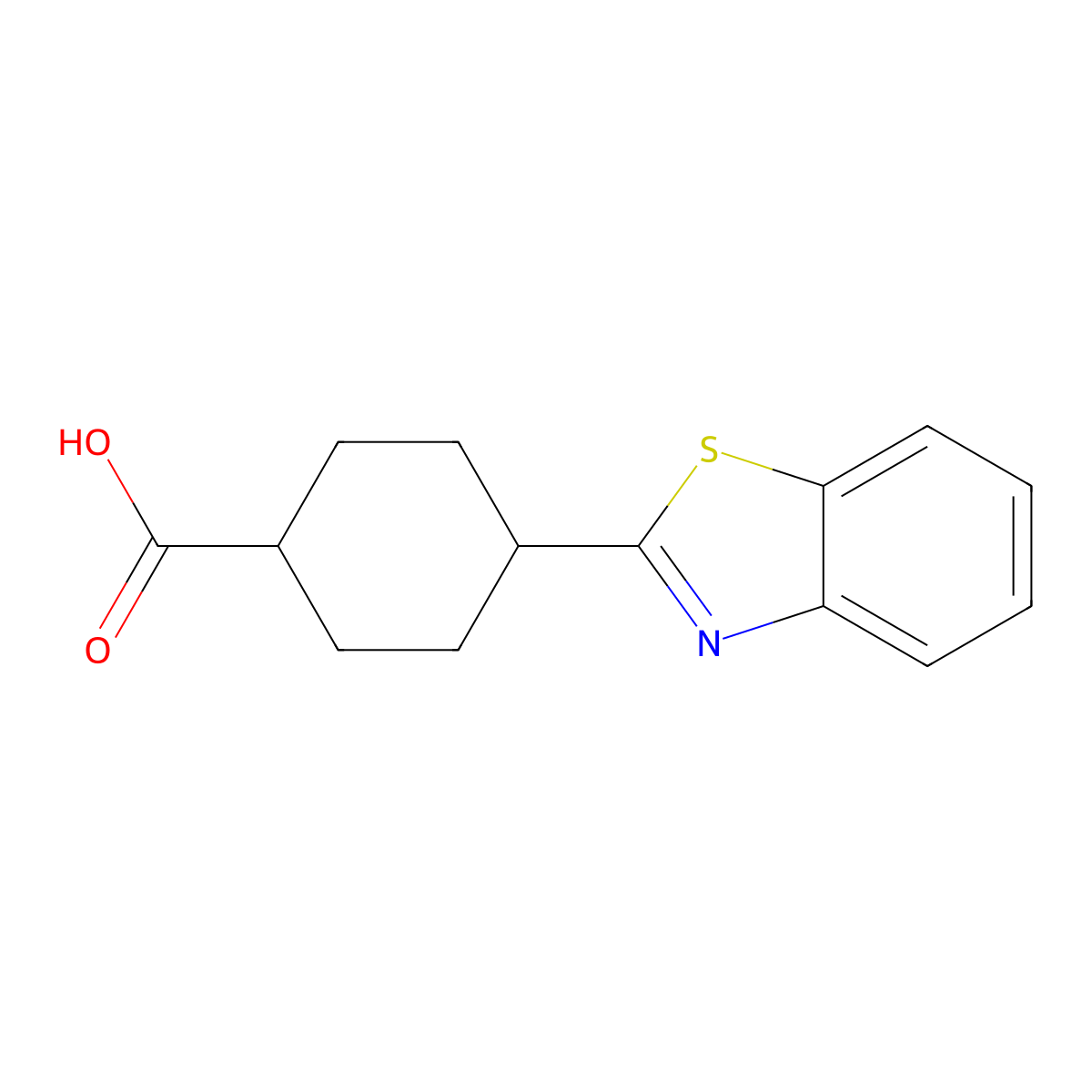4-(Benzo[d]thiazol-2-yl)cyclohexanecarboxylic acid molecular structure, CAS 1330751-14-8