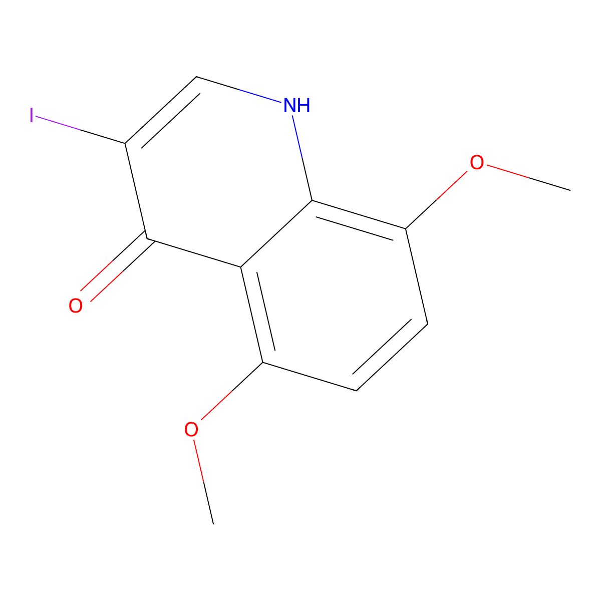 3-Iodo-5,8-dimethoxyquinolin-4(1H)-one molecular structure, CAS 1330751-20-6