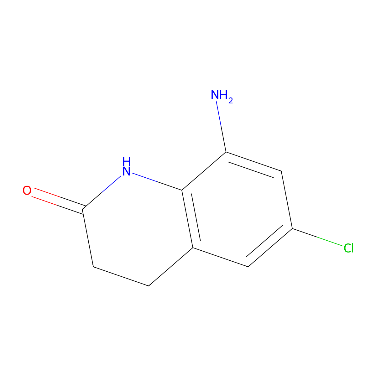 8-Amino-6-chloro-3,4-dihydroquinolin-2(1H)-one molecular structure, CAS 1330751-45-5