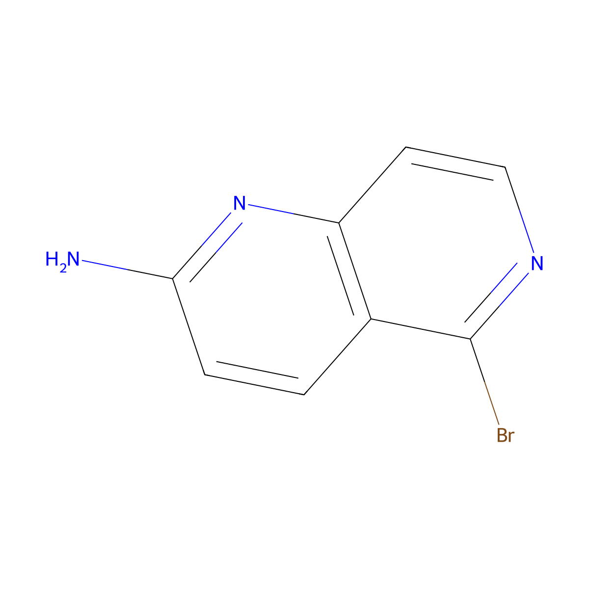 5-Bromo-1,6-naphthyridin-2-amine molecular structure, CAS 1330751-53-5