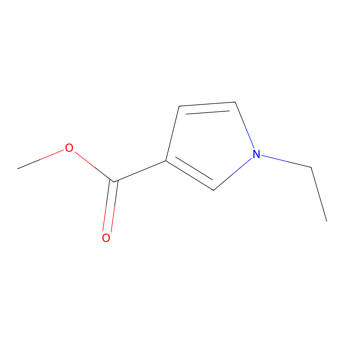Methyl 1-ethyl-1H-pyrrole-3-carboxylate molecular structure, CAS 1330751-71-7