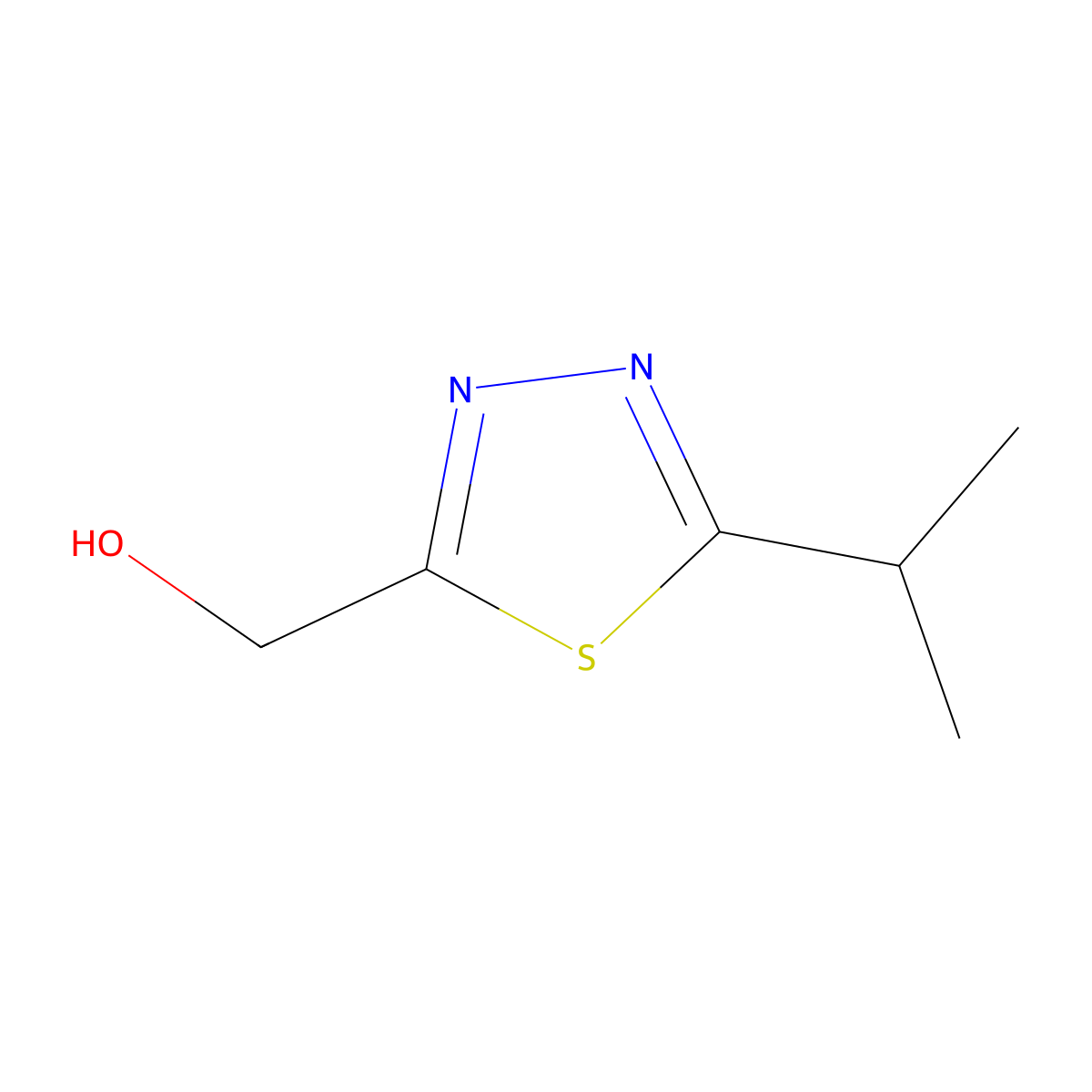 [5-(Propan-2-yl)-1,3,4-thiadiazol-2-yl]methanol molecular structure, CAS 1330751-83-1