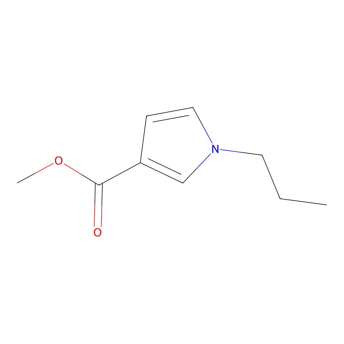 Methyl 1-propyl-1H-pyrrole-3-carboxylate molecular structure, CAS 1330751-95-5