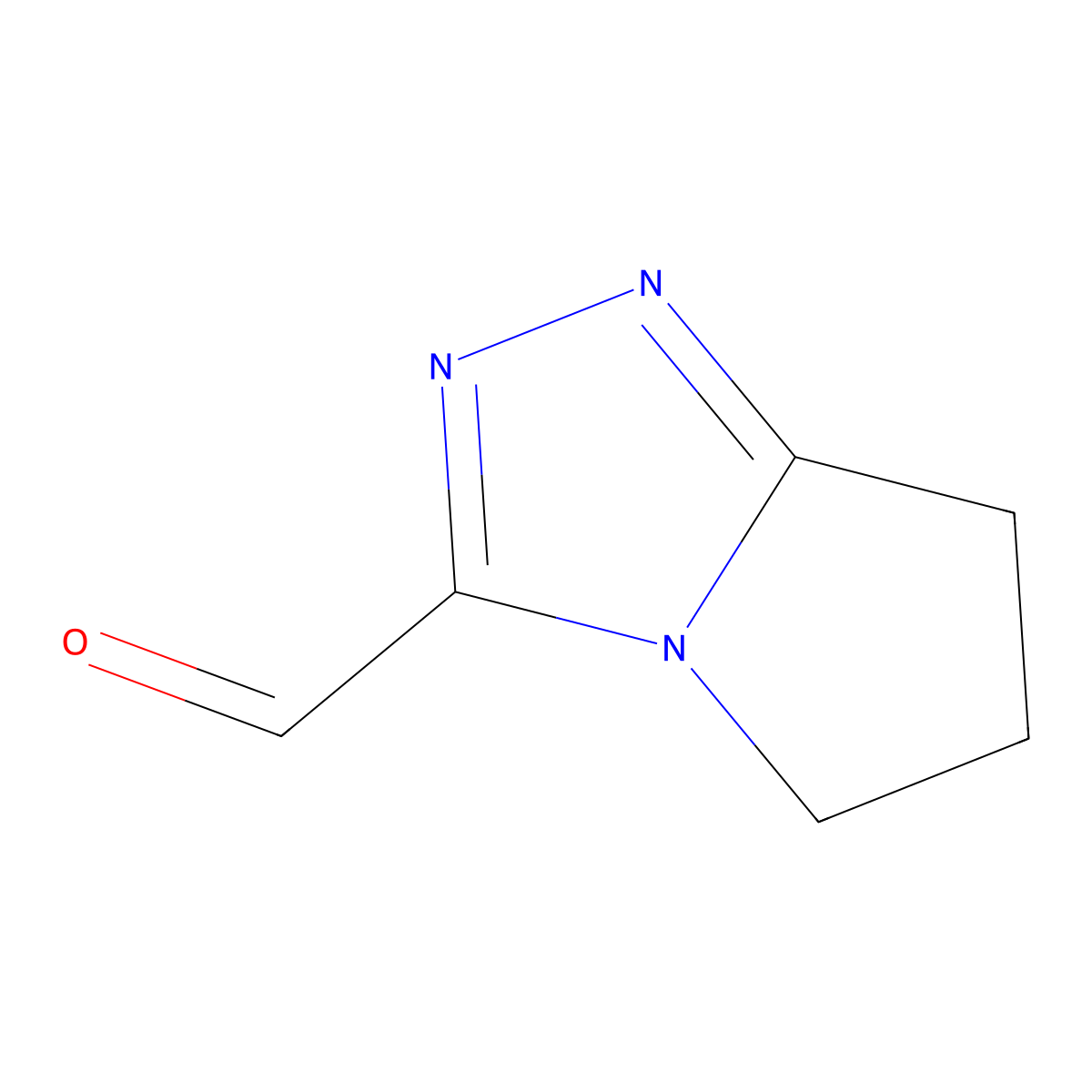 5H,6H,7H-pyrrolo(2,1-c)(1,2,4)triazole-3-carbaldehyde molecular structure, CAS 1330751-98-8