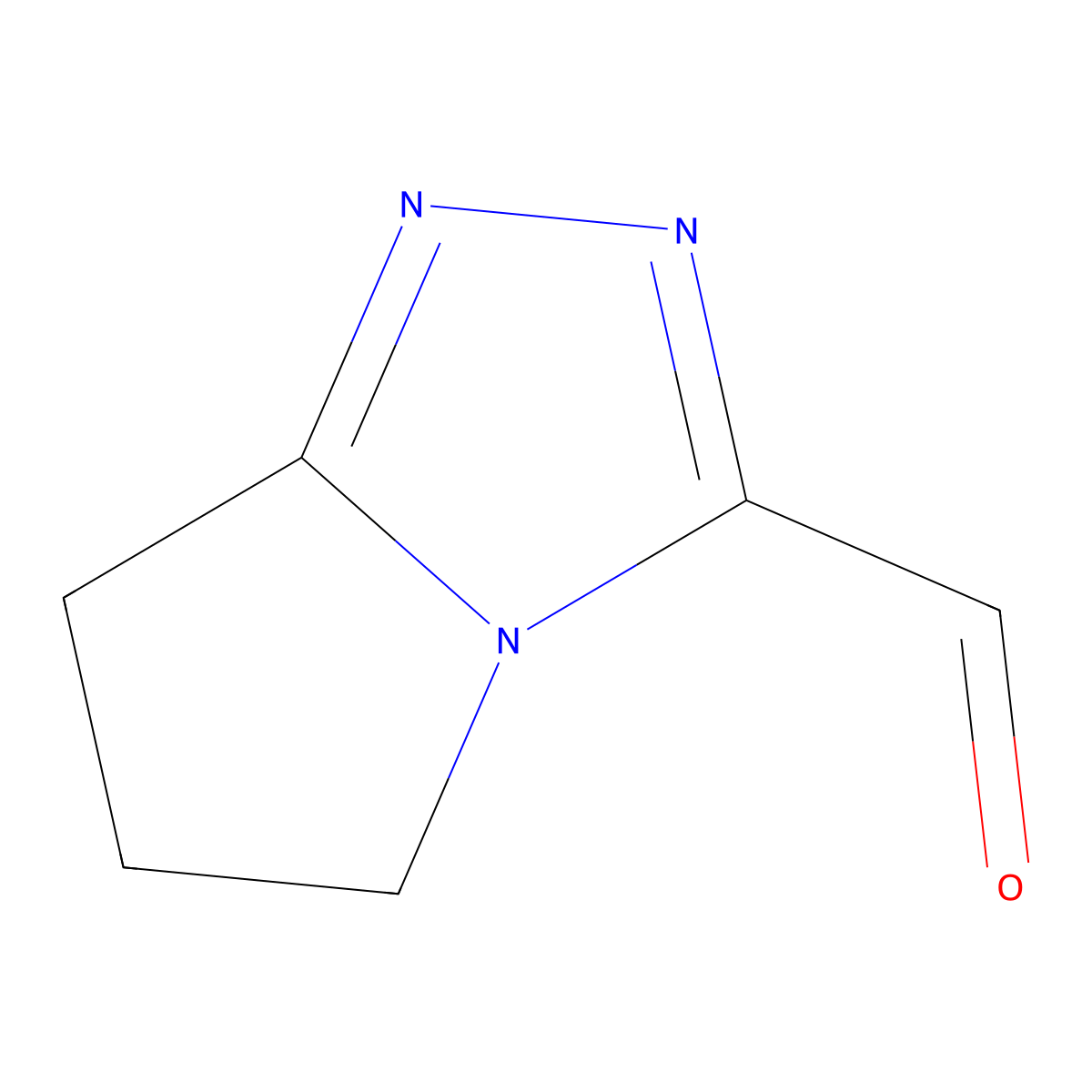 5H,6H,7H-pyrrolo(2,1-c)(1,2,4)triazole-3-carbaldehyde molecular structure, CAS 1330751-98-8
