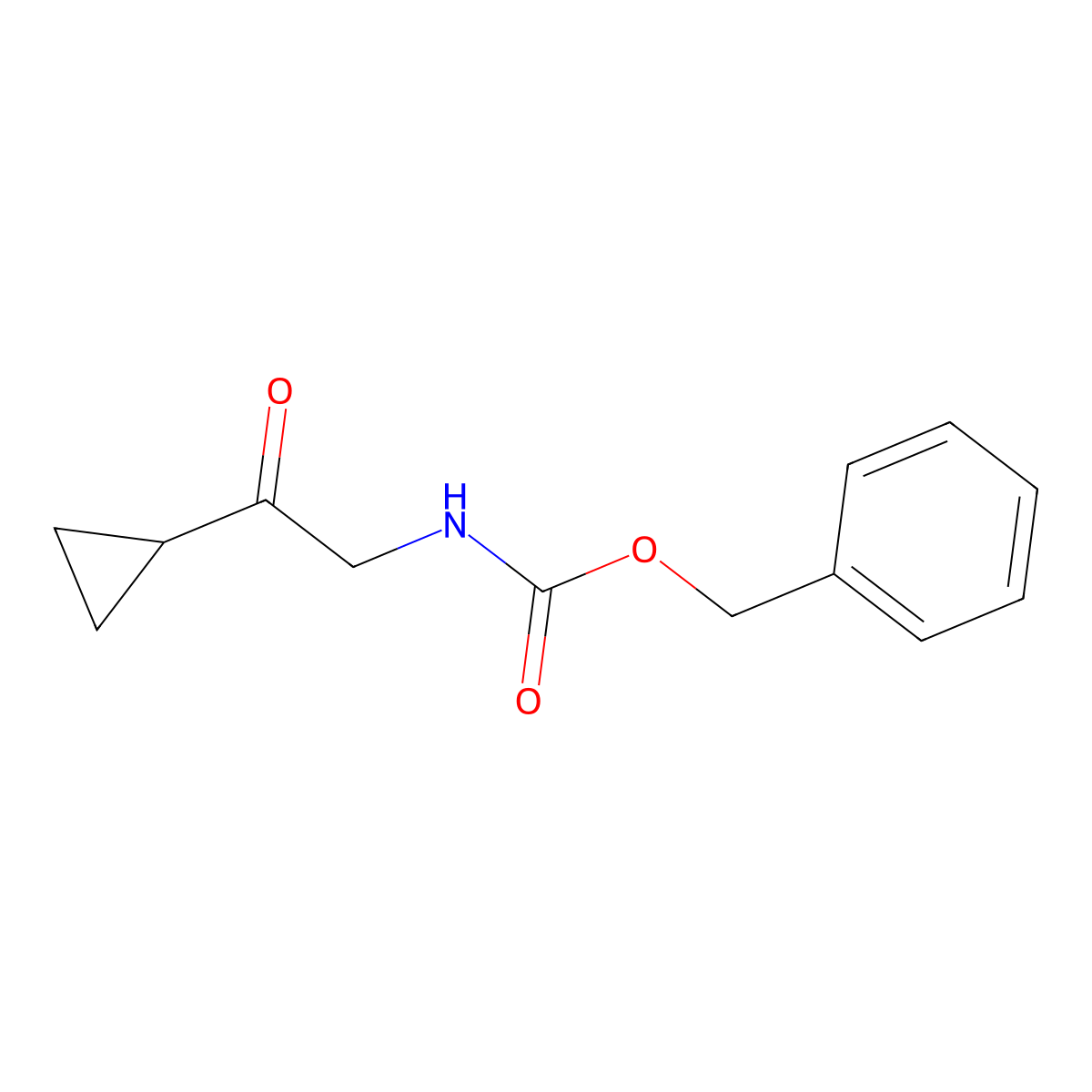 benzyl N-(2-cyclopropyl-2-oxoethyl)carbamate molecular structure, CAS 1330752-04-9
