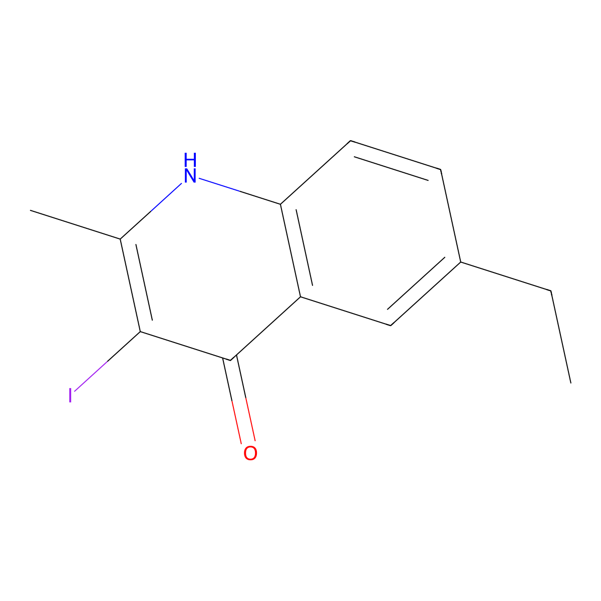 6-Ethyl-3-iodo-2-methylquinolin-4(1H)-one molecular structure, CAS 1330752-12-9