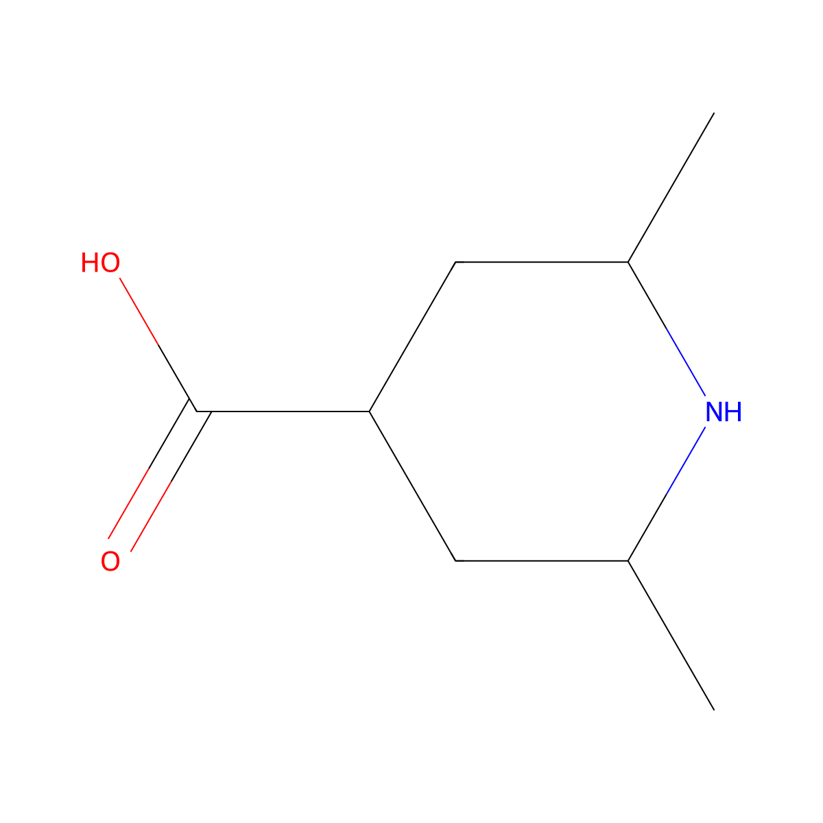 2,6-Dimethylpiperidine-4-carboxylic acid molecular structure, CAS 1330752-22-1
