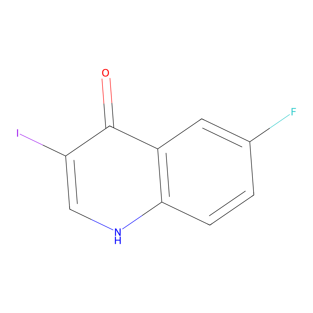 6-Fluoro-3-iodoquinolin-4(1H)-one molecular structure, CAS 1330752-82-3