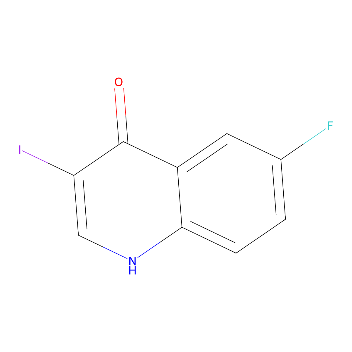6-Fluoro-3-iodoquinolin-4(1H)-one molecular structure, CAS 1330752-82-3