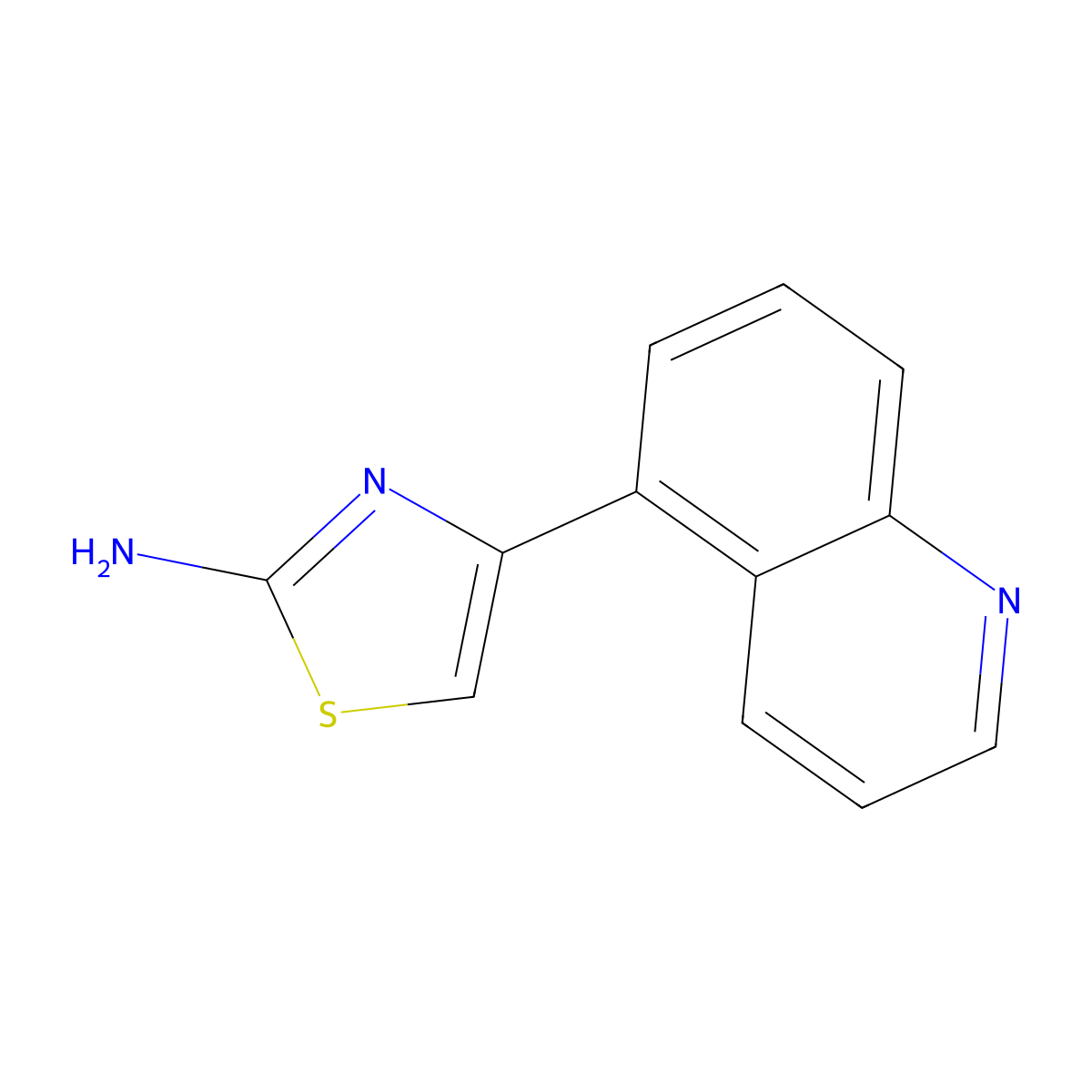 4-(Quinolin-5-yl)thiazol-2-amine molecular structure, CAS 1330753-03-1