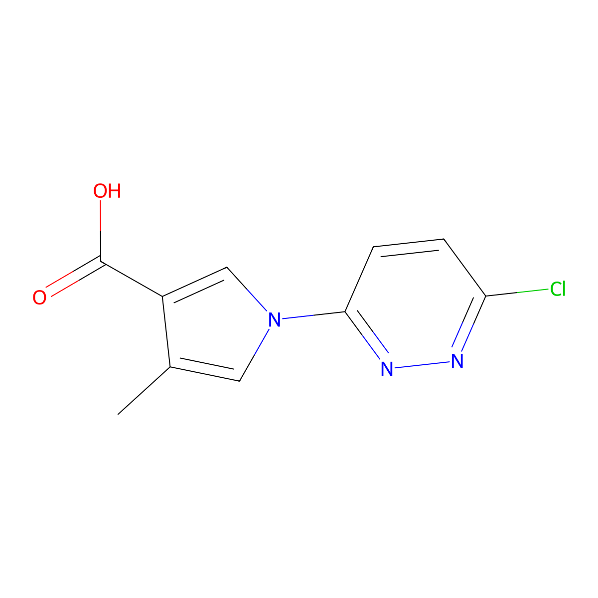 1-(6-Chloropyridazin-3-yl)-4-methyl-1H-pyrrole-3-carboxylic acid molecular structure, CAS 1330753-18-8